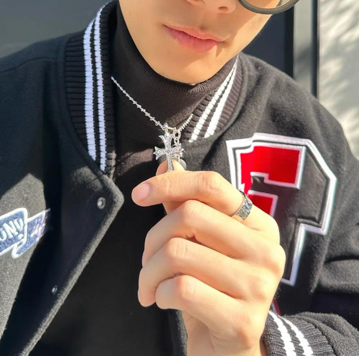 【Ice09】Iced Out Cross Necklace