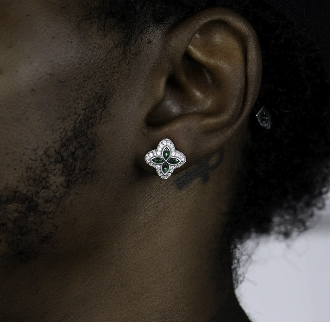 【ice153】Velour Flower Pierce