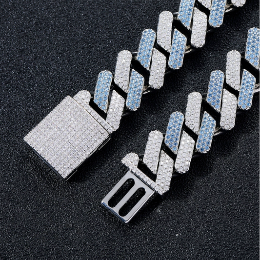 【Ice180】Bi-color Miami Cuban Chain Necklace