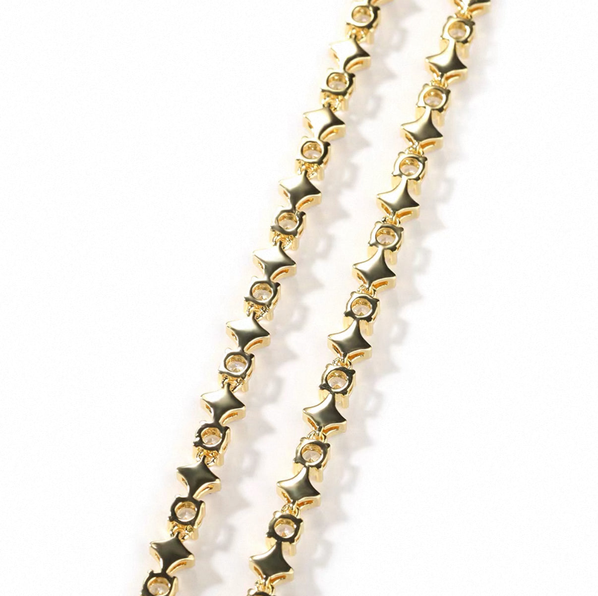 【Ice142】Starry Tennis Chain Necklace