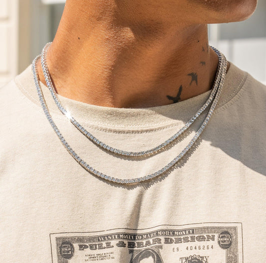 【Ice77】Tennis Chain Necklace【Moissanite/2mm】