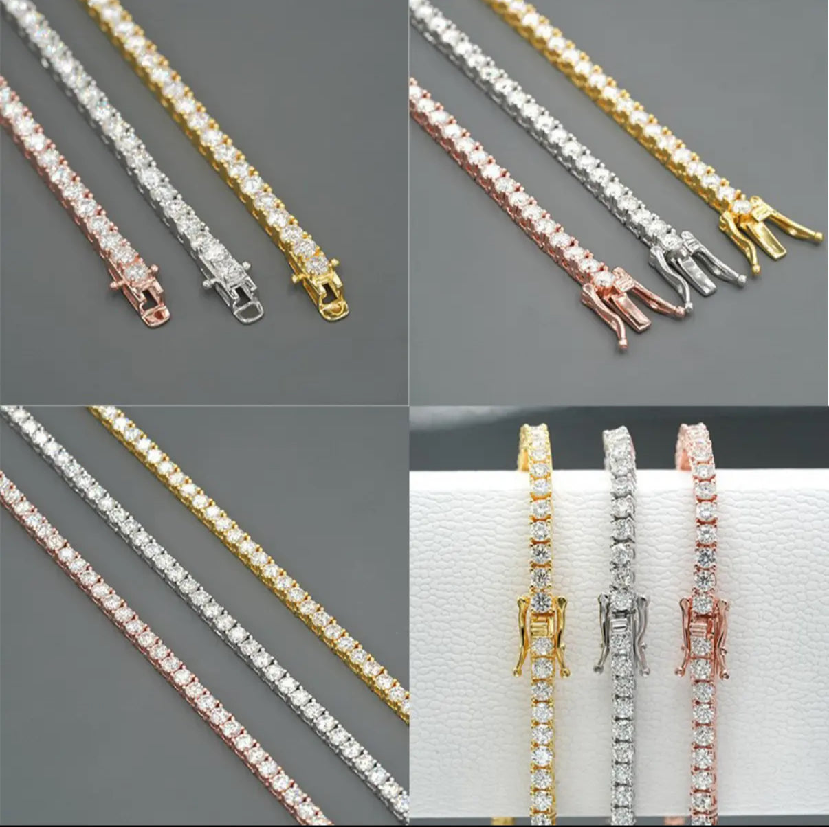 【Ice83】Tennis Chain Bracelet【Moissanite/3mm】