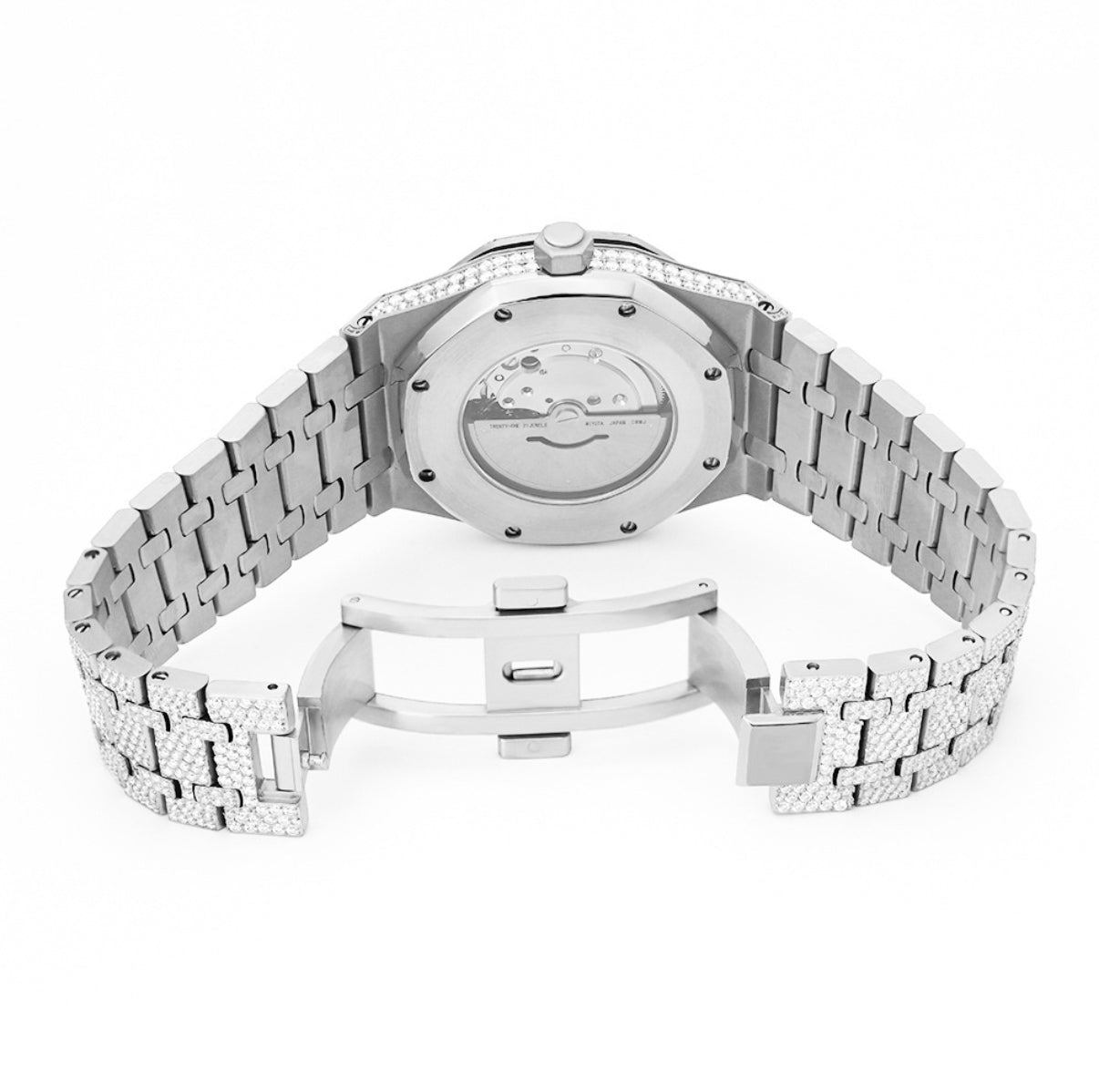 【Ice71】Iced Out Royal Diamond Watch【Moissanite/SILVER】