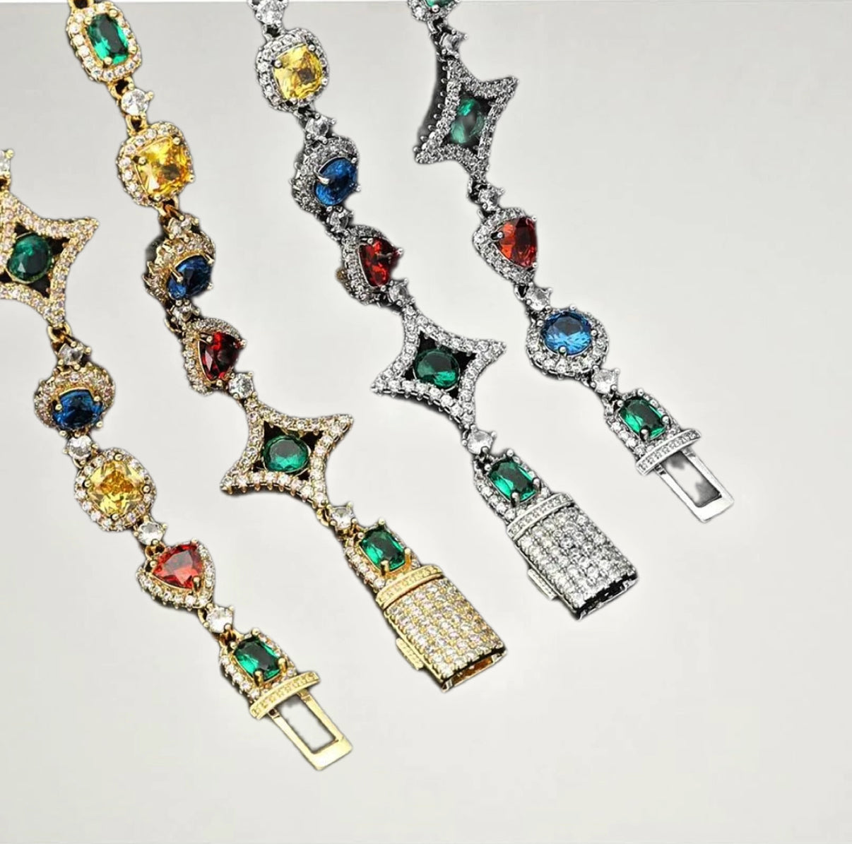 【Ice93】Colored Gemstone Necklace