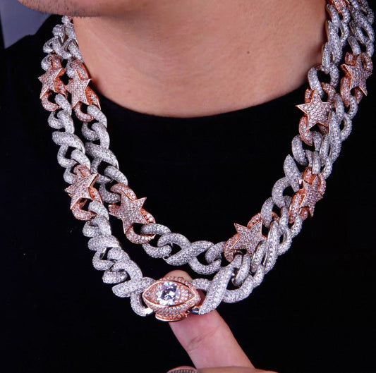 【Ice139】Star Blaze Miami Chain Necklace