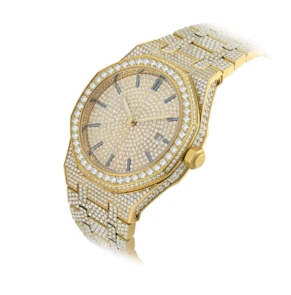 【Ice72】Iced Out Royal Diamond Watch【Moissanite/GOLD】