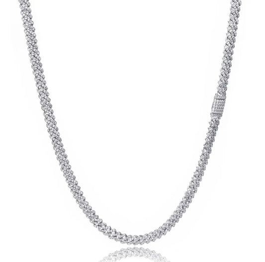 【Ice98】Iced Out Prong Chain Necklace