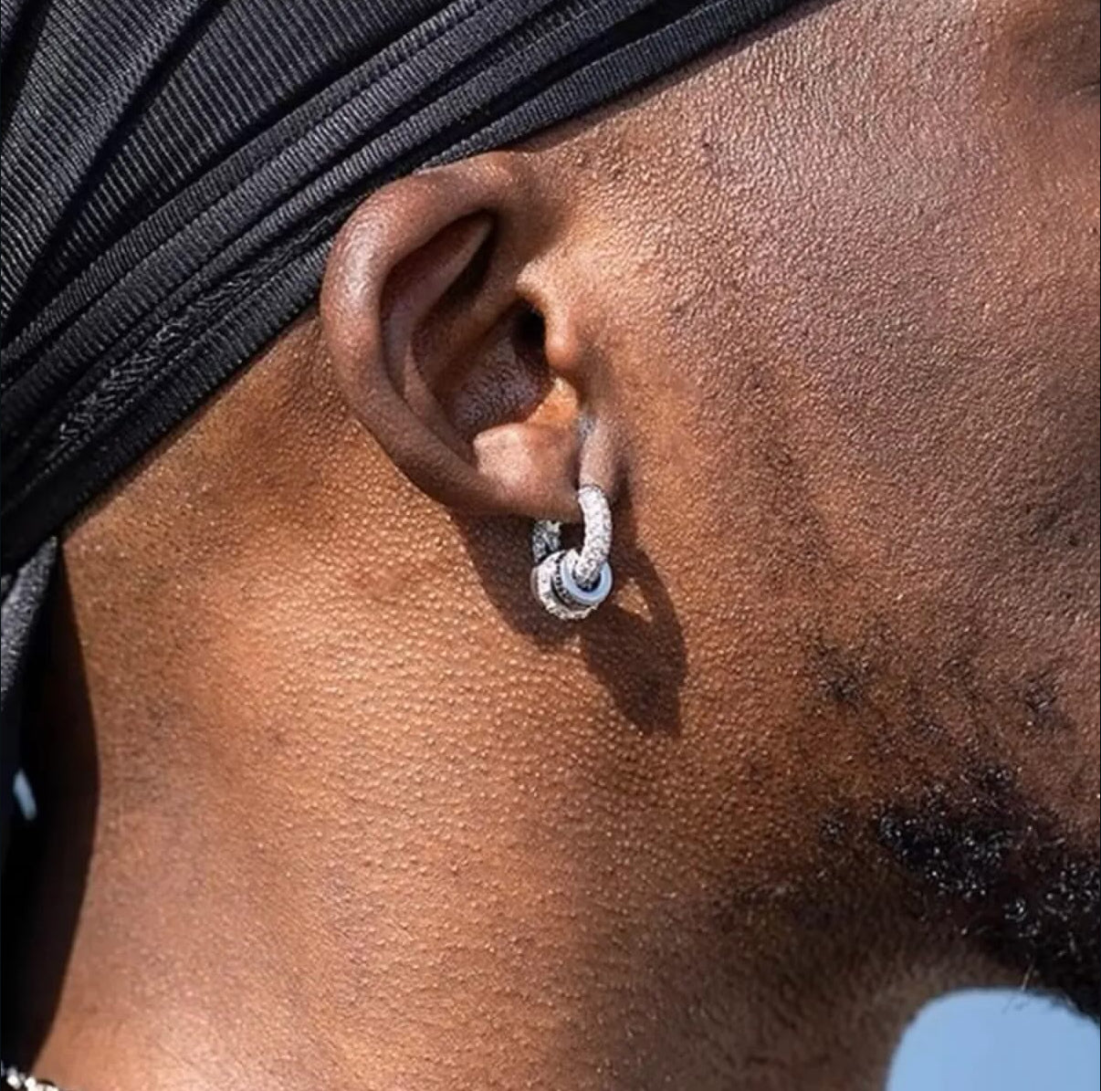 【Ice33】Iced Out Ring Pierce