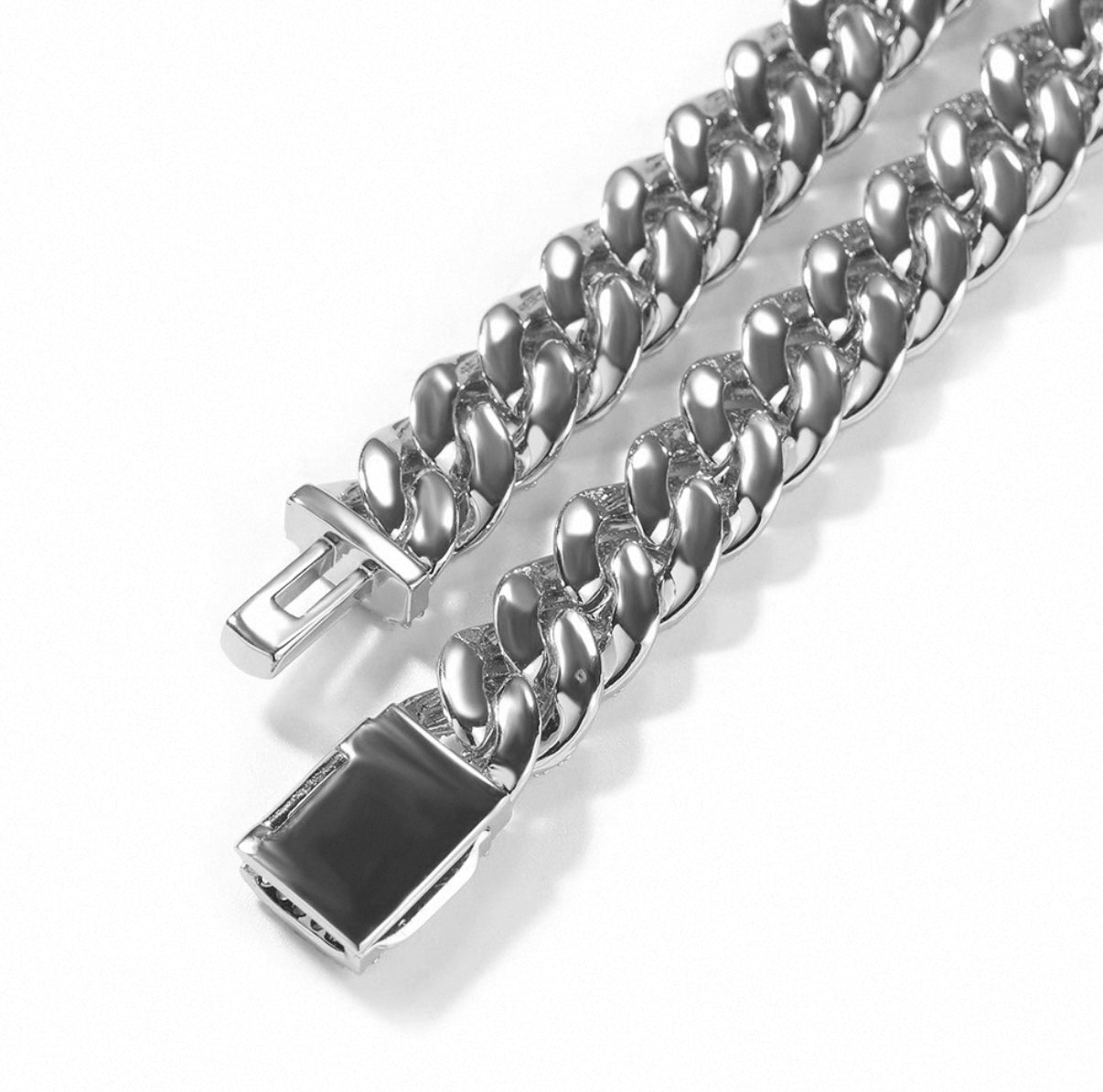 【Ice103】Iced Out Prong Chain Necklace【Moissanite/8mm】