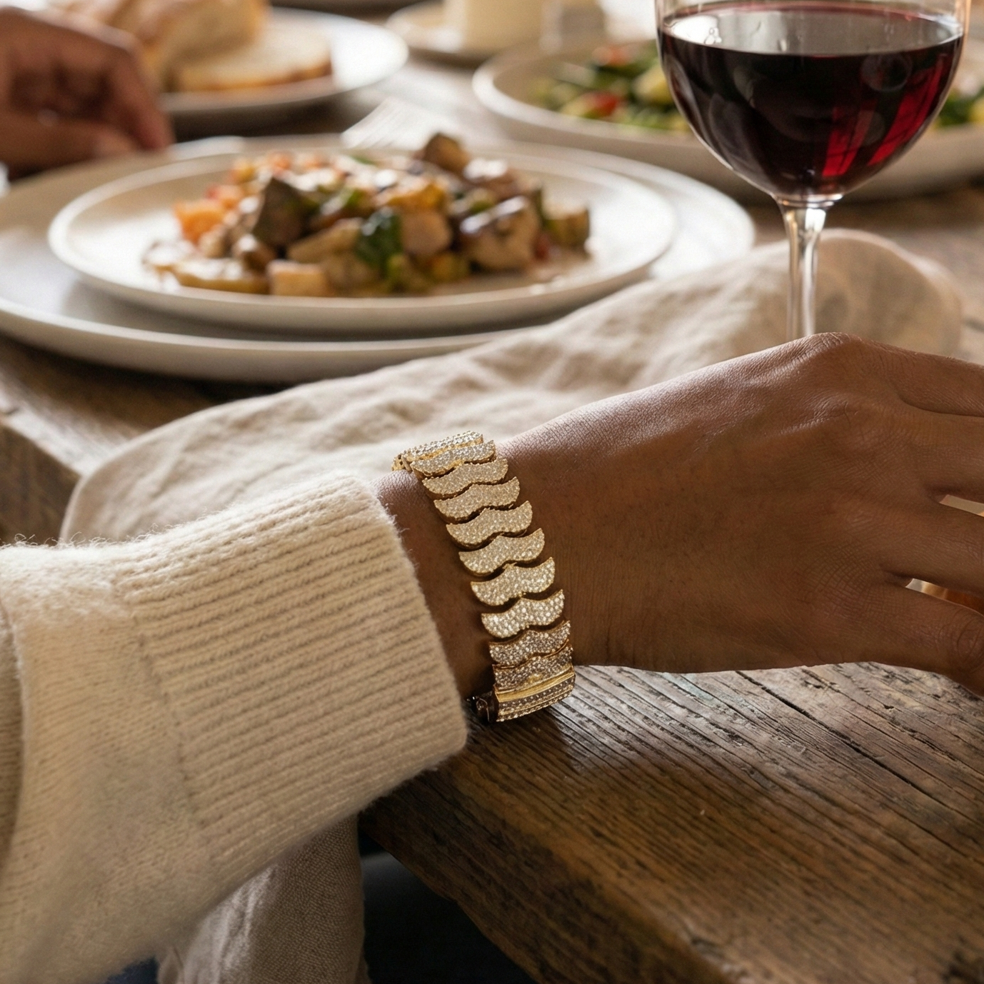 【Ice152】Iced Snake Chain Bracelet