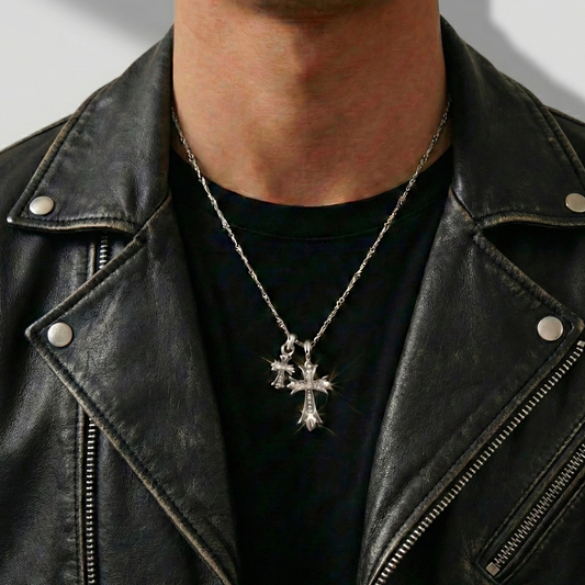 【Ice09】Iced Out Cross Necklace