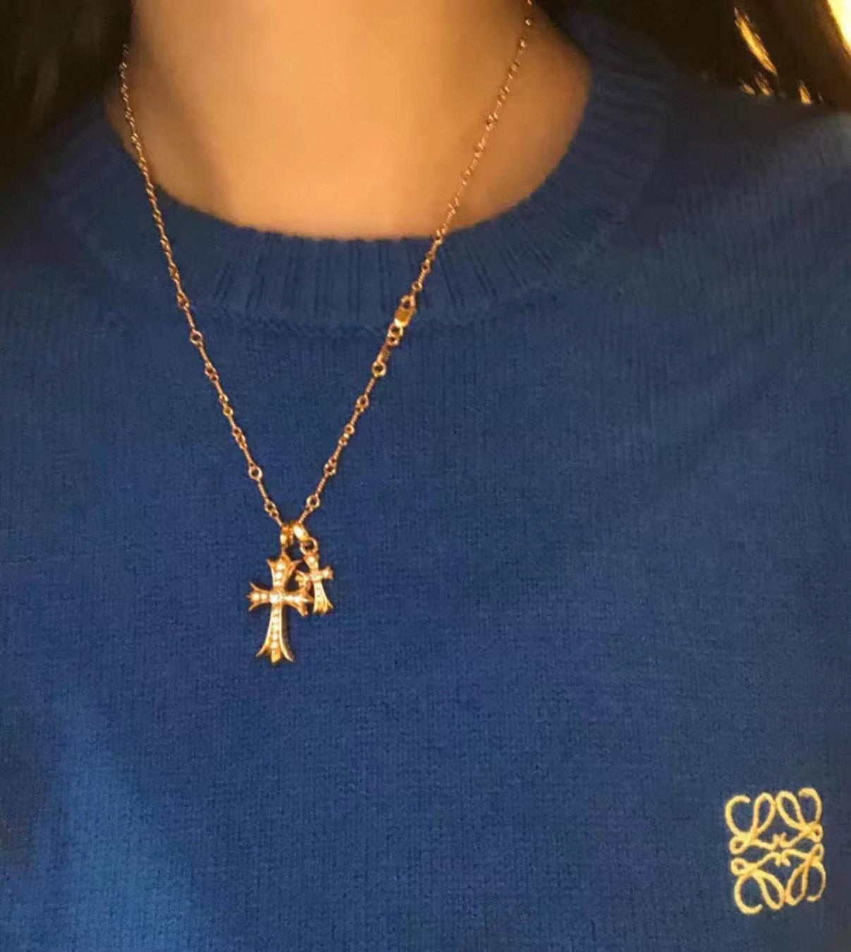 【Ice09】Iced Out Cross Necklace