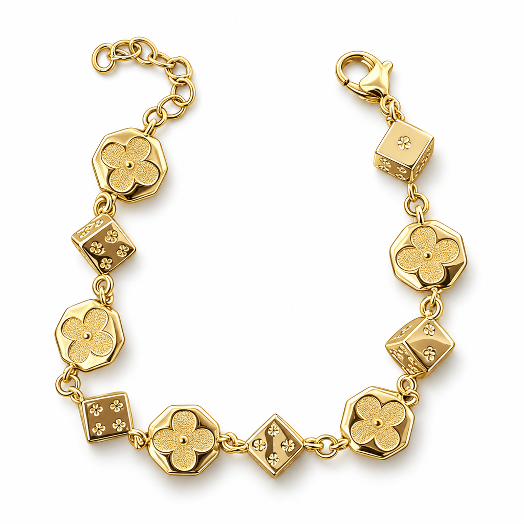 【Ice268】Highroller Lucky Link Bracelet Gold
