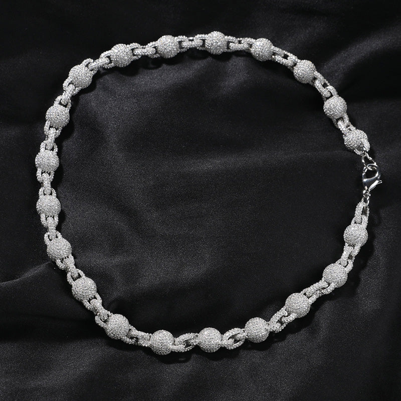 【Ice46】Iced Out Ball Chain Necklace