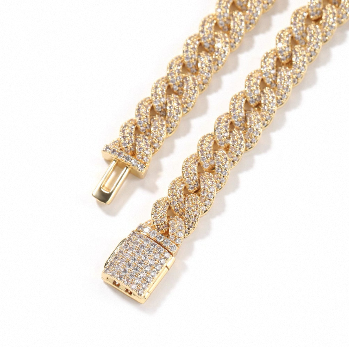 【Ice103】Iced Out Prong Chain Necklace【Moissanite/8mm】