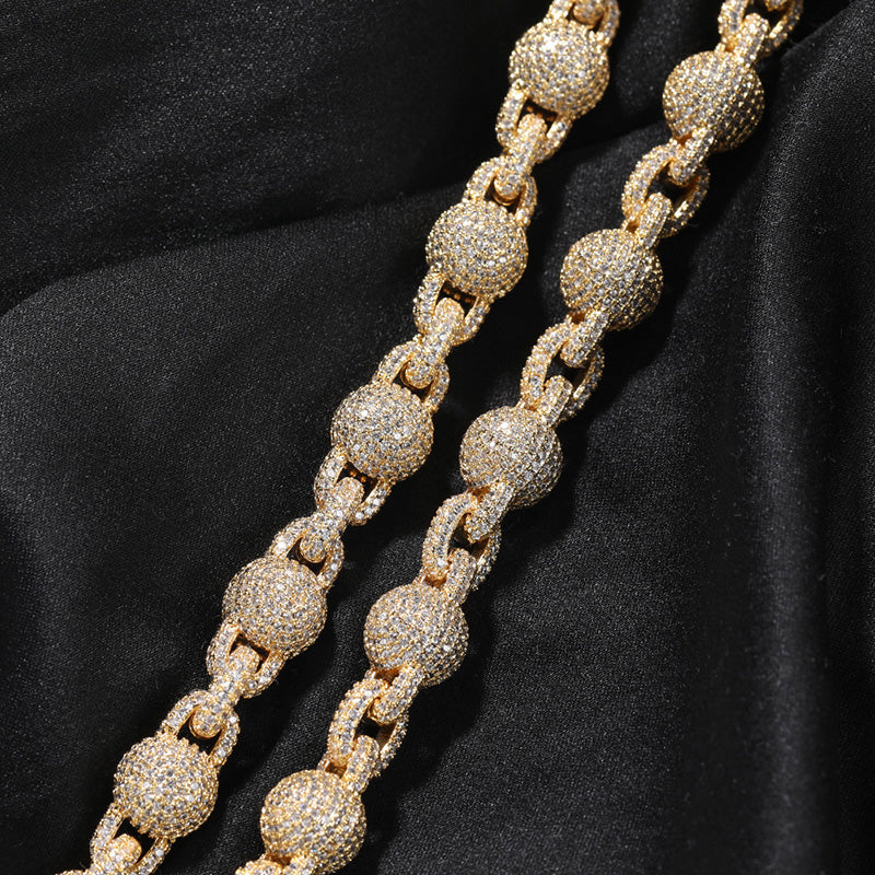 【Ice46】Iced Out Ball Chain Necklace