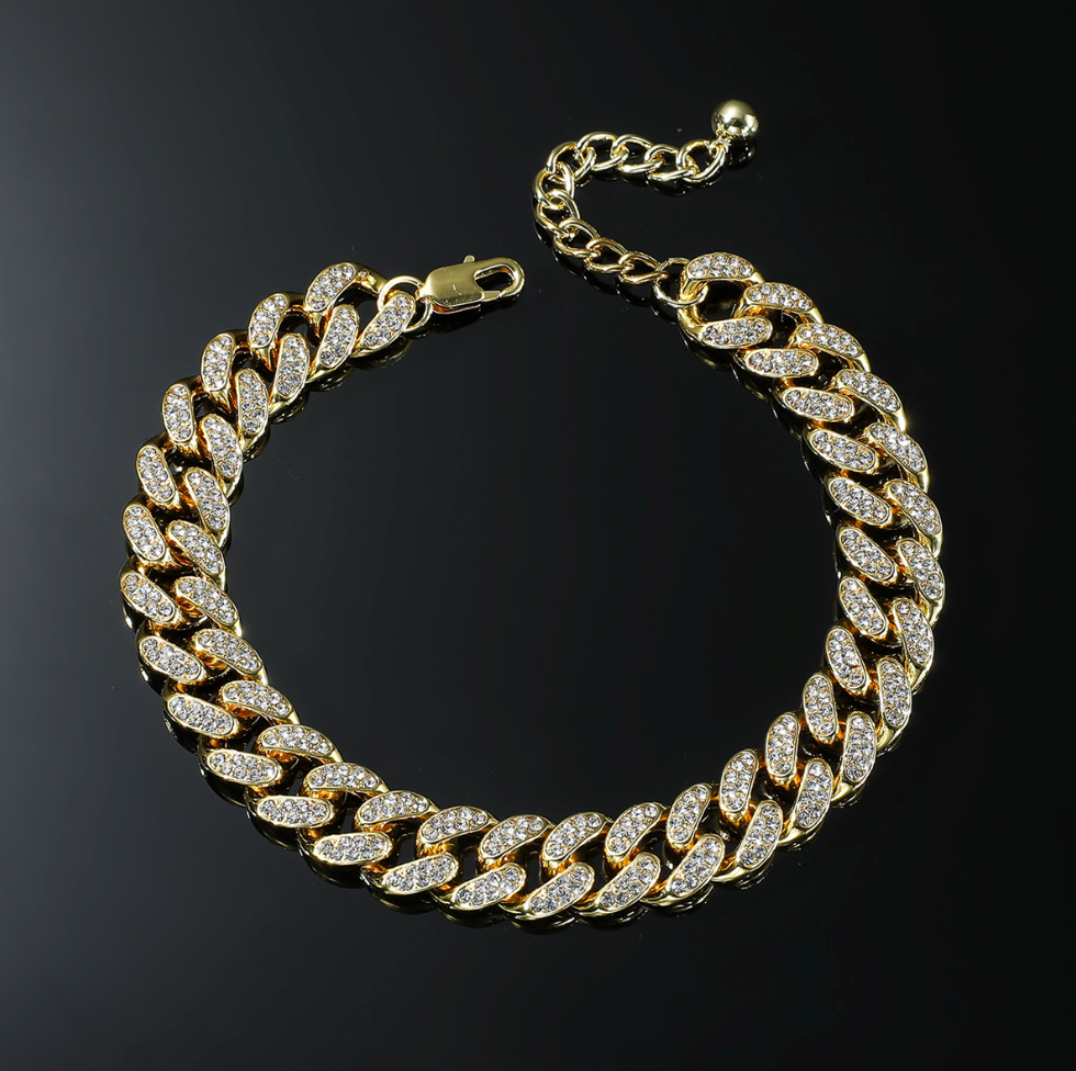 【Ice108】Iced Out Prong Chain Anklet