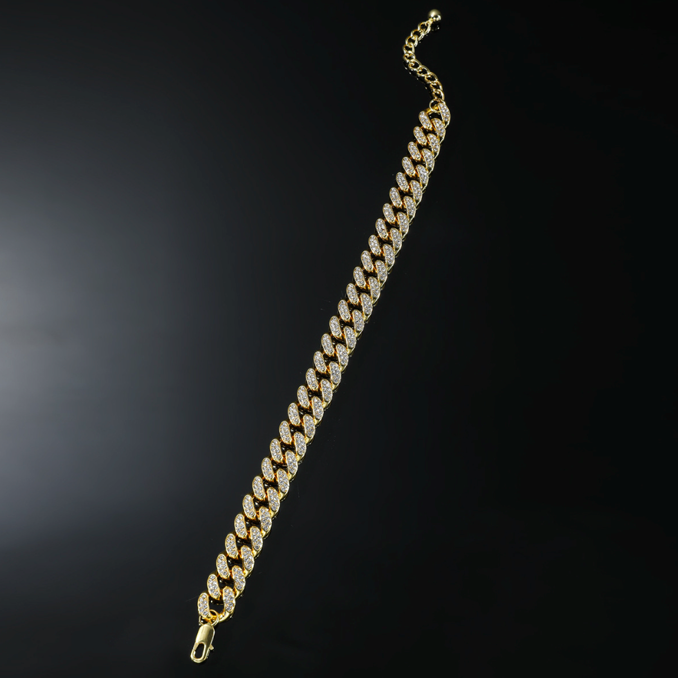 【Ice108】Iced Out Prong Chain Anklet