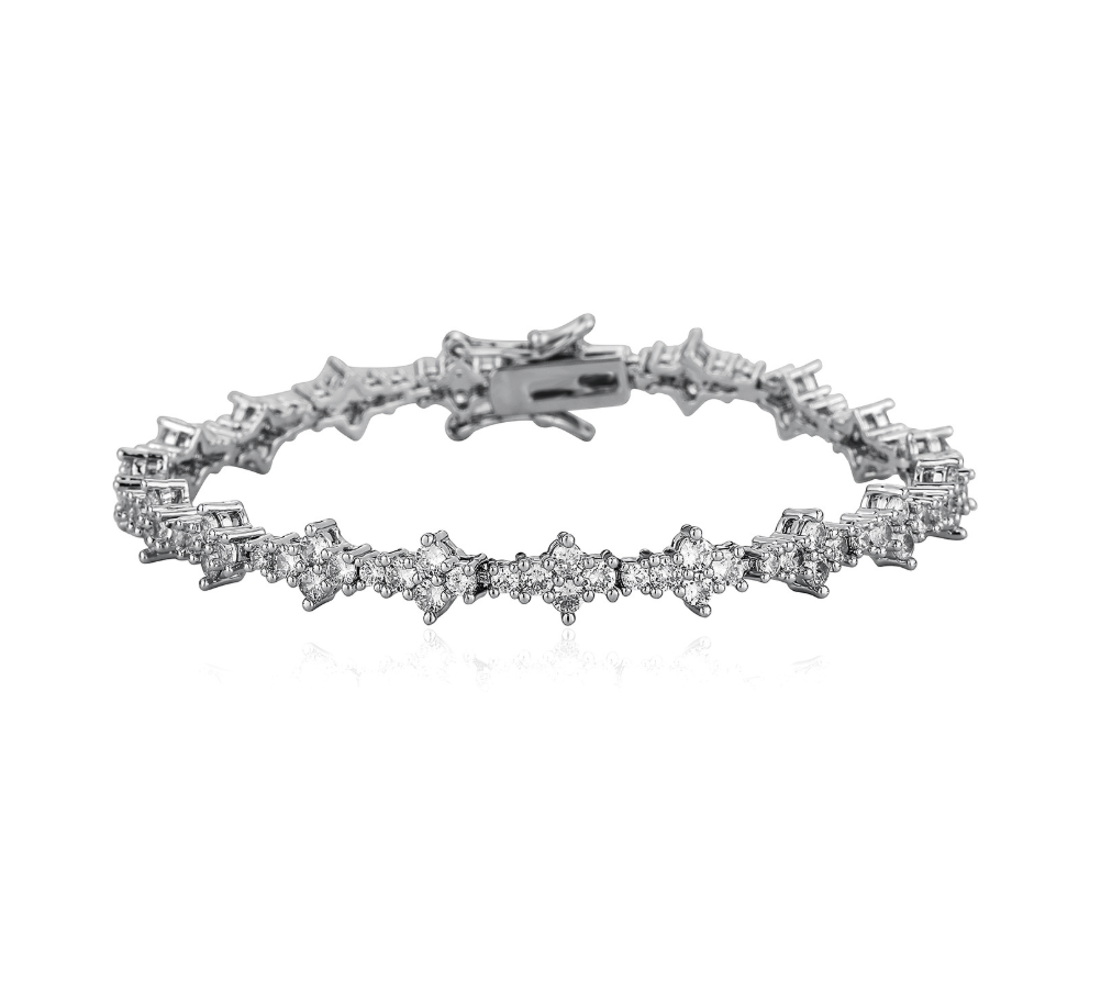 【Ice109】Triple Cut Tennis Chain Anklet