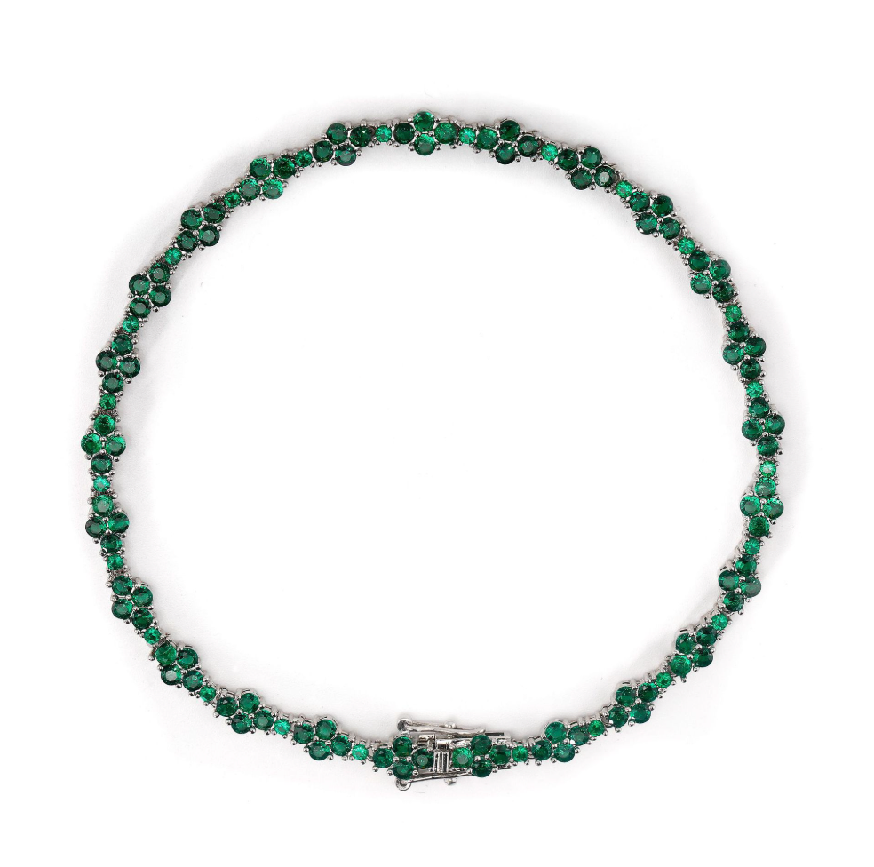 【Ice109】Triple Cut Tennis Chain Anklet