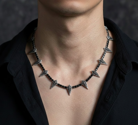 【Ice146】Iced Out Paper Plane Tennis Chain Necklace