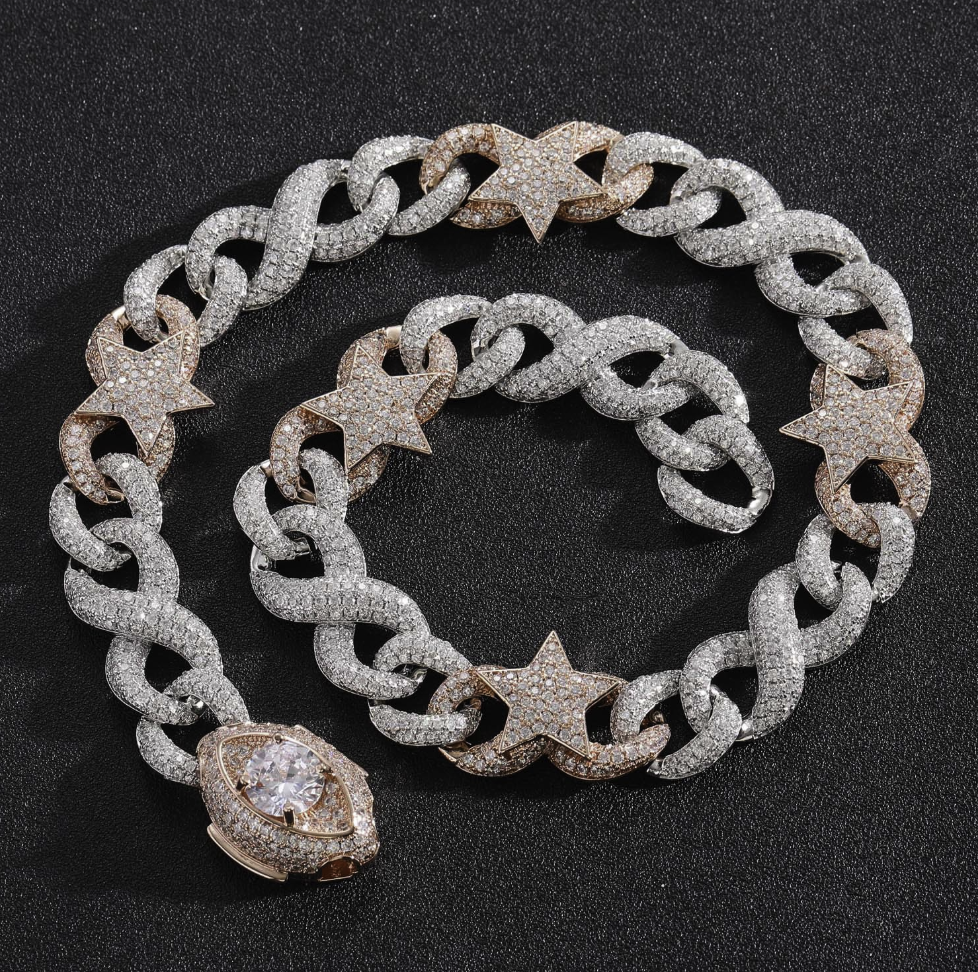 【Ice138】Star Blaze Miami Chain Bracelet
