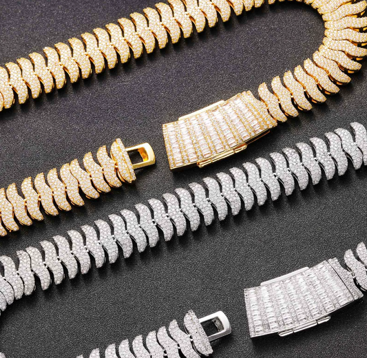 【Ice152】Iced Snake Chain Bracelet