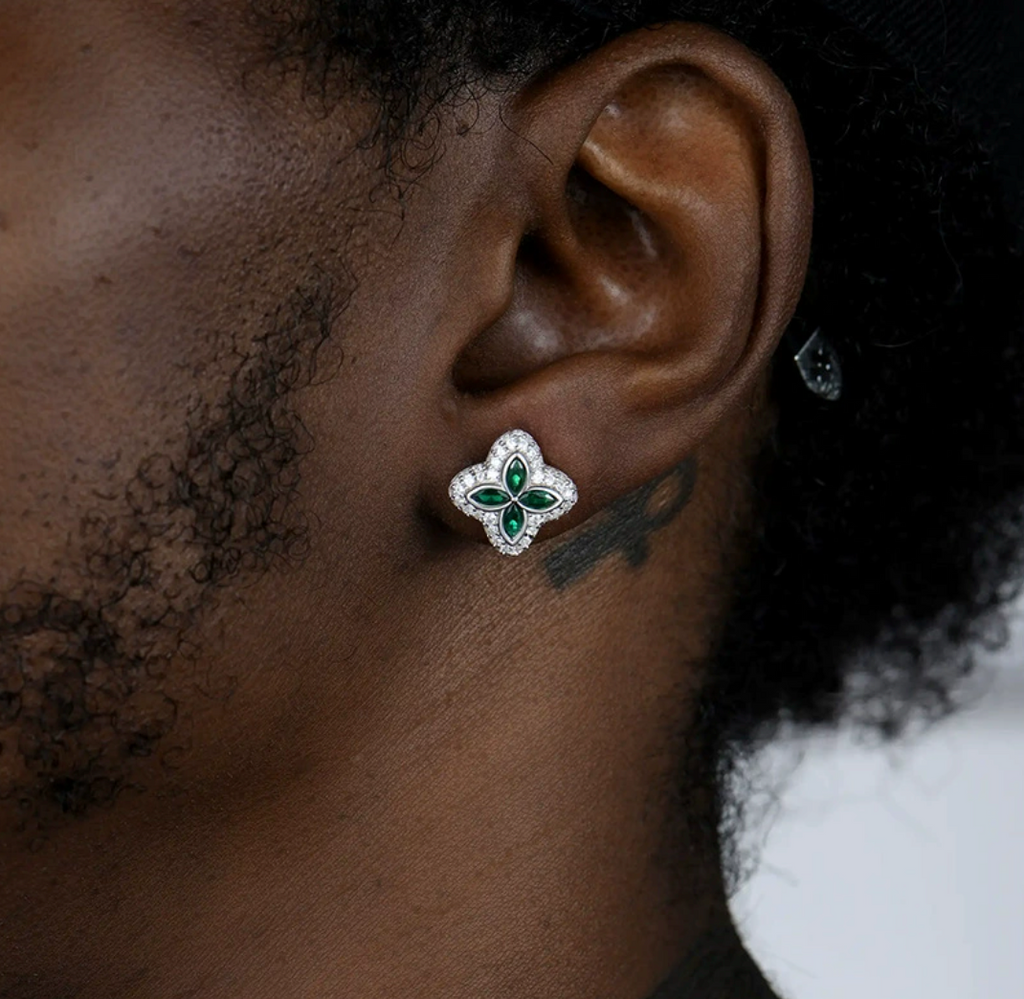 【ice153】Velour Flower Pierce