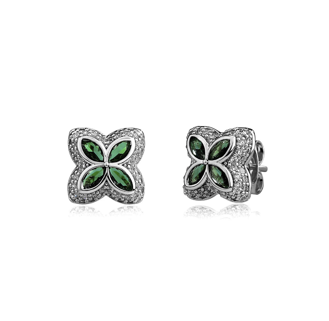 【ice153】Velour Flower Pierce