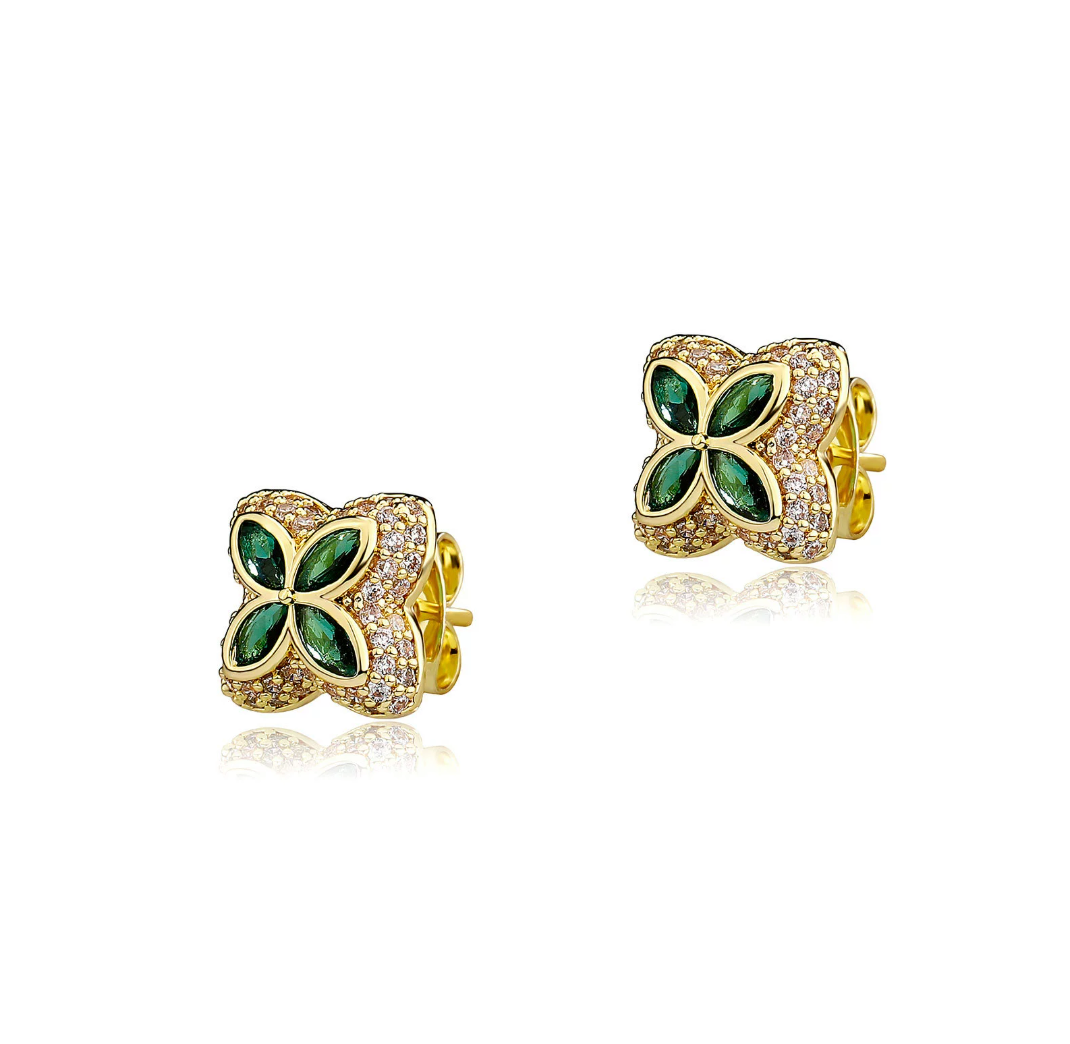 【ice153】Velour Flower Pierce