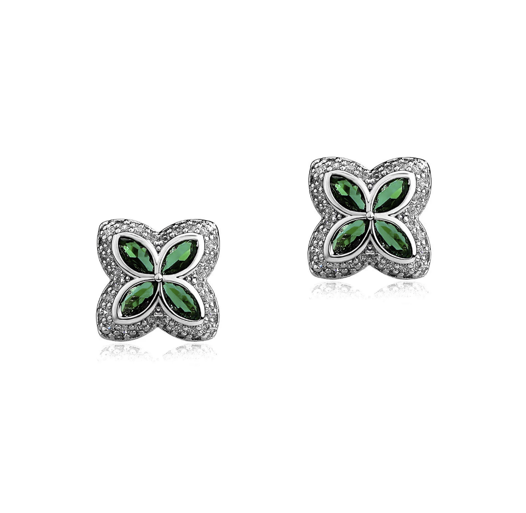 【ice153】Velour Flower Pierce