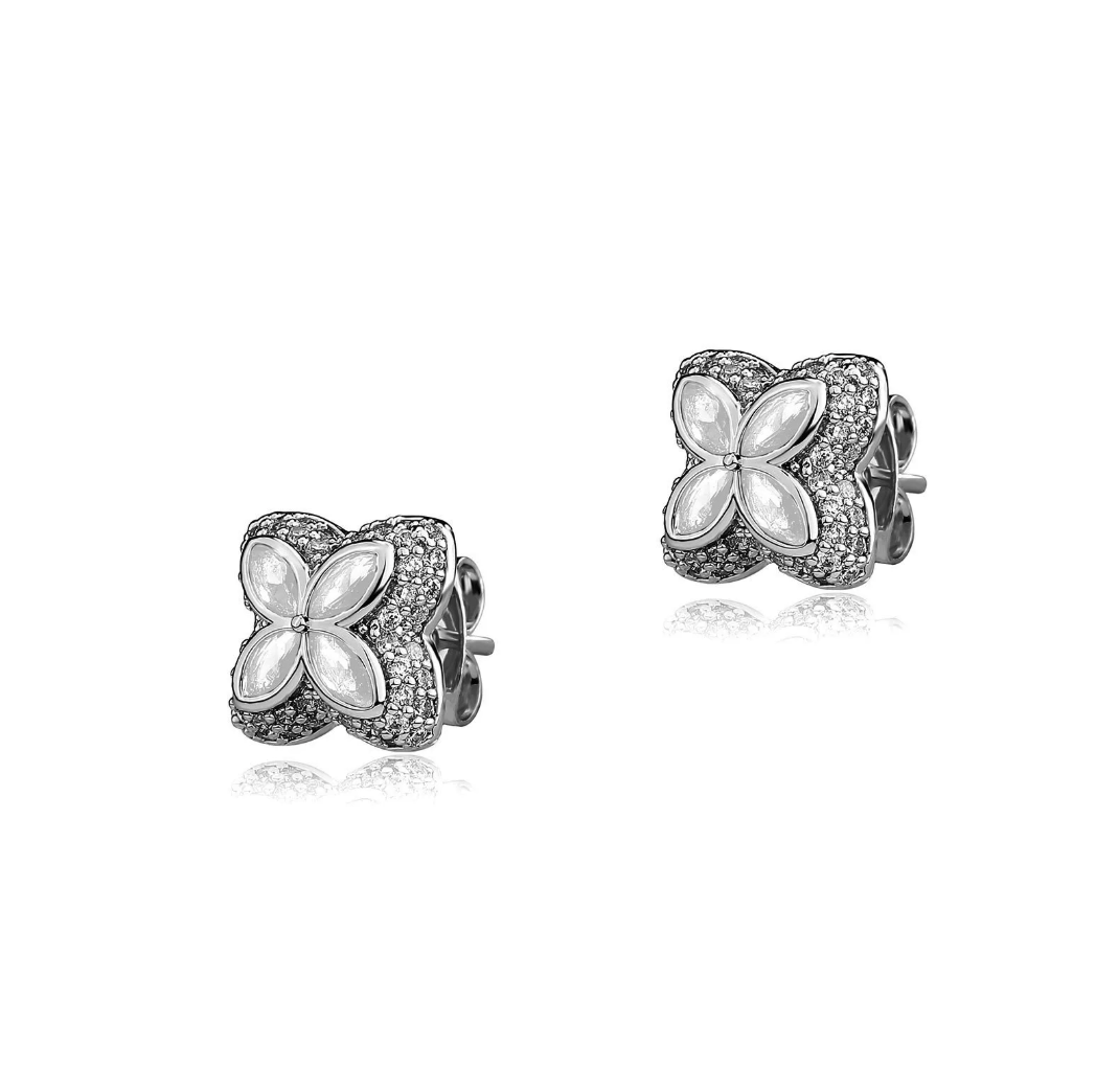【ice153】Velour Flower Pierce
