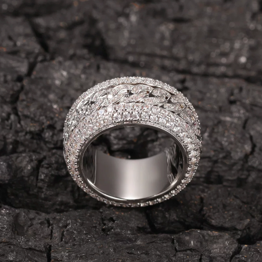 【Ice167】Rotating Cuban Ring