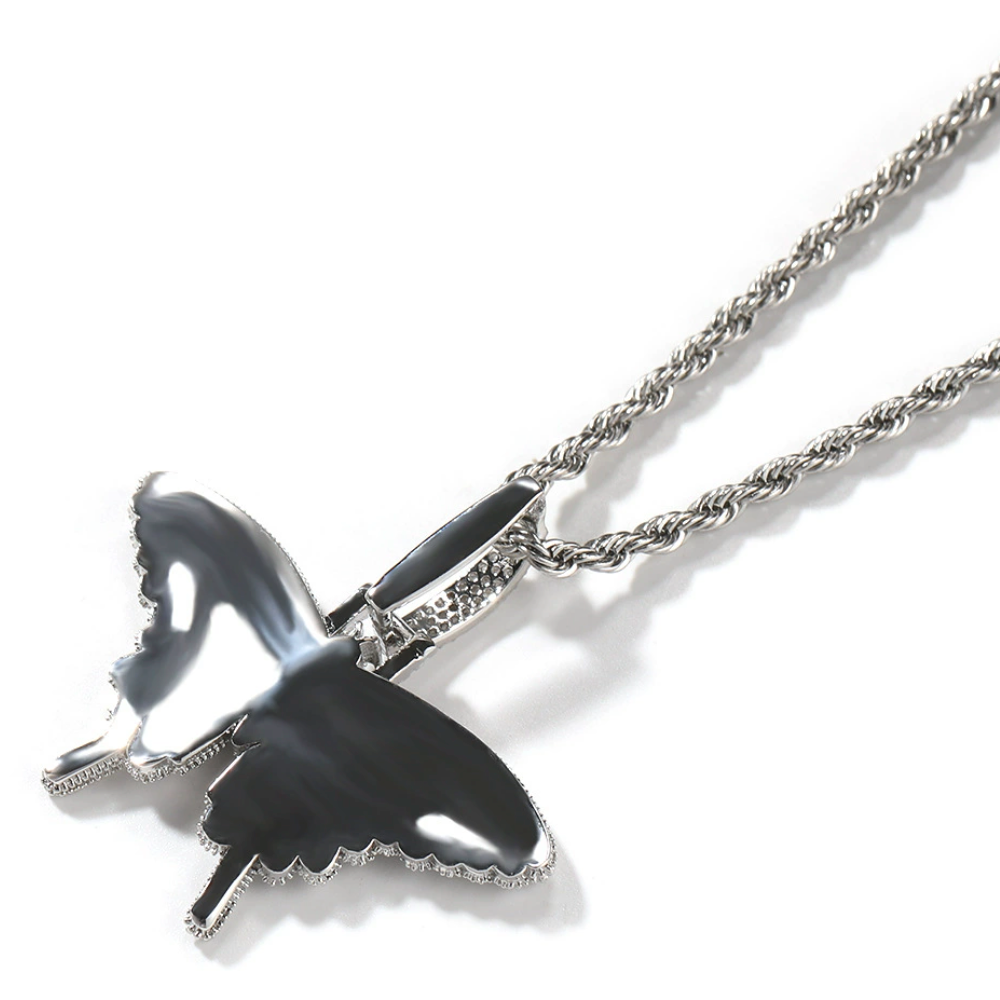 【Ice169】Iced Butterfly Top Necklace