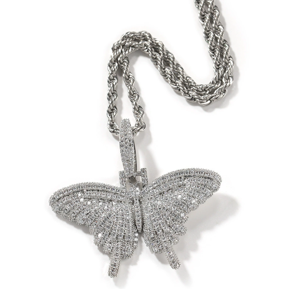 【Ice169】Iced Butterfly Top Necklace