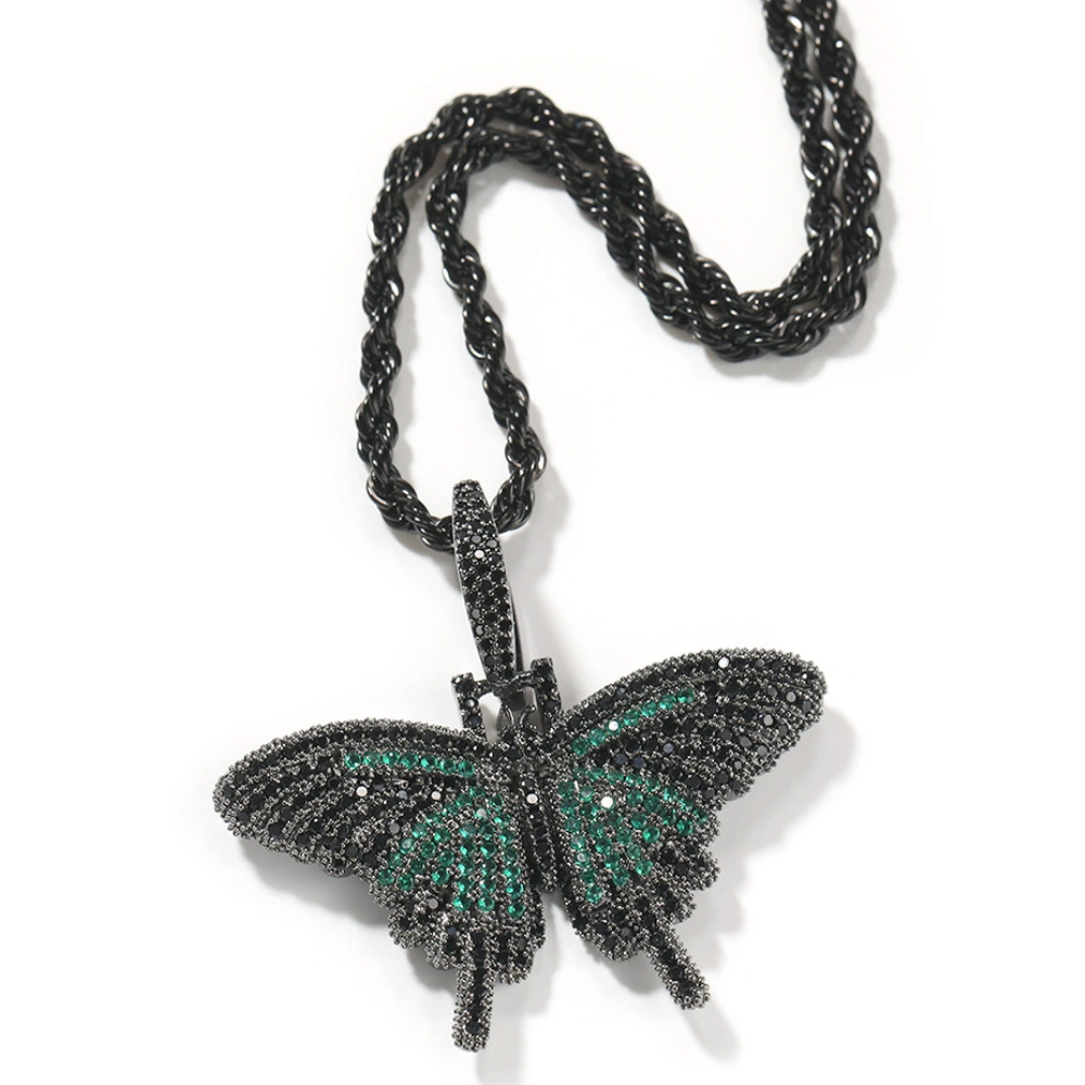 【Ice169】Iced Butterfly Top Necklace