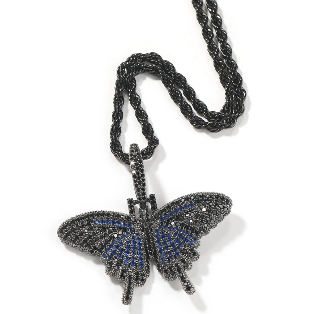 【Ice169】Iced Butterfly Top Necklace