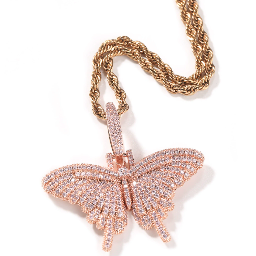 【Ice169】Iced Butterfly Top Necklace