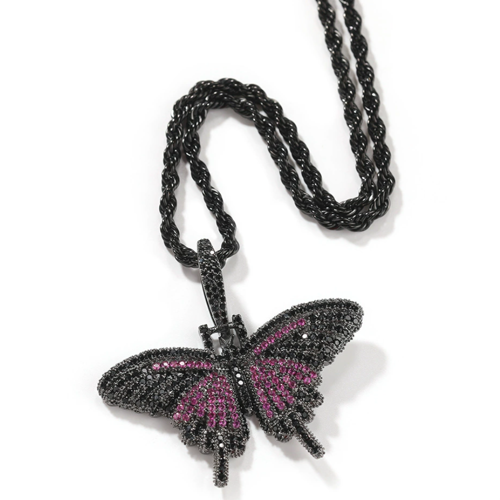 【Ice169】Iced Butterfly Top Necklace