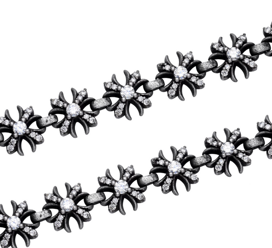 【Ice173】Moissanite Oxidation Cross Brace