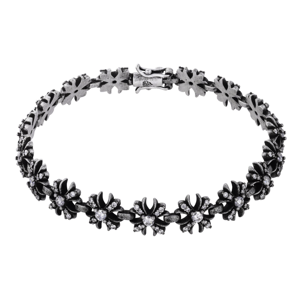 【Ice173】Oxidation Cross Bracelet