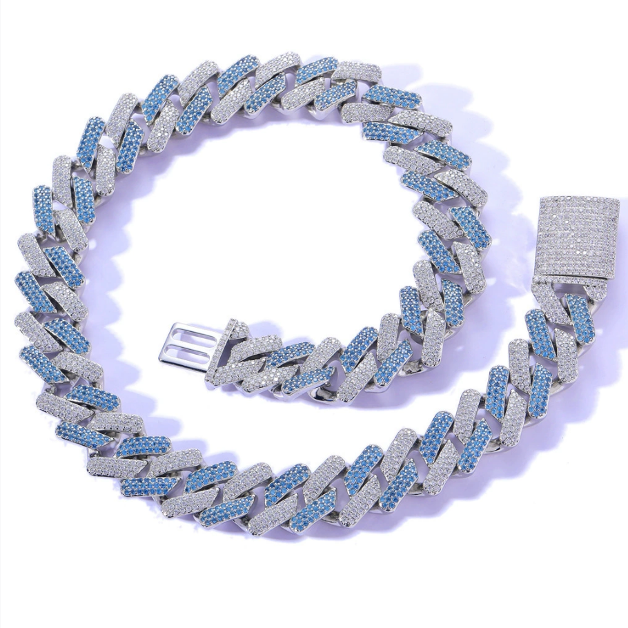 【Ice180】Bi-color Miami Cuban Chain Necklace