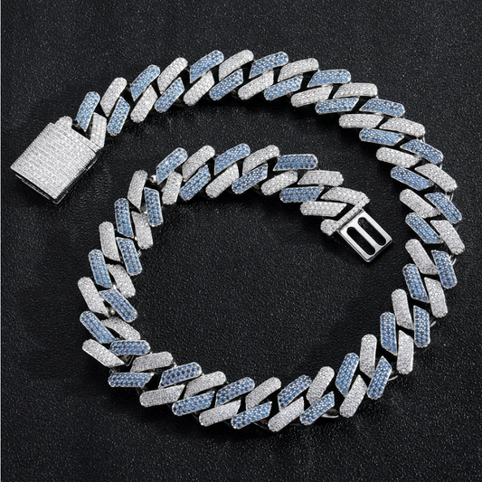 【Ice180】Bi-color Miami Cuban Chain Necklace