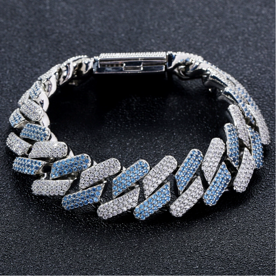 【Ice180】Bi-color Miami Cuban Chain Necklace
