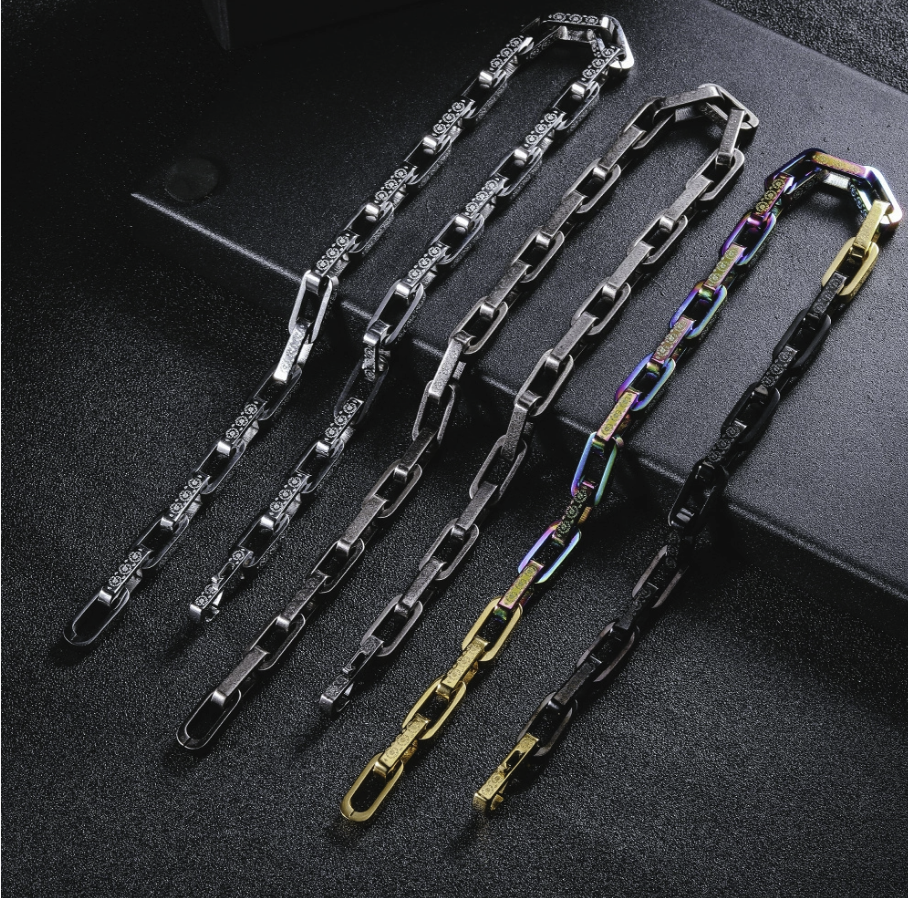 【Ice182】Hologram Link Chain Necklace