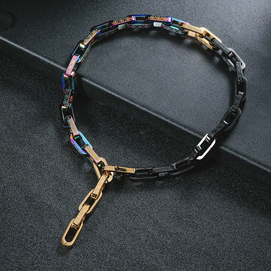 【Ice182】Hologram Link Chain Necklace