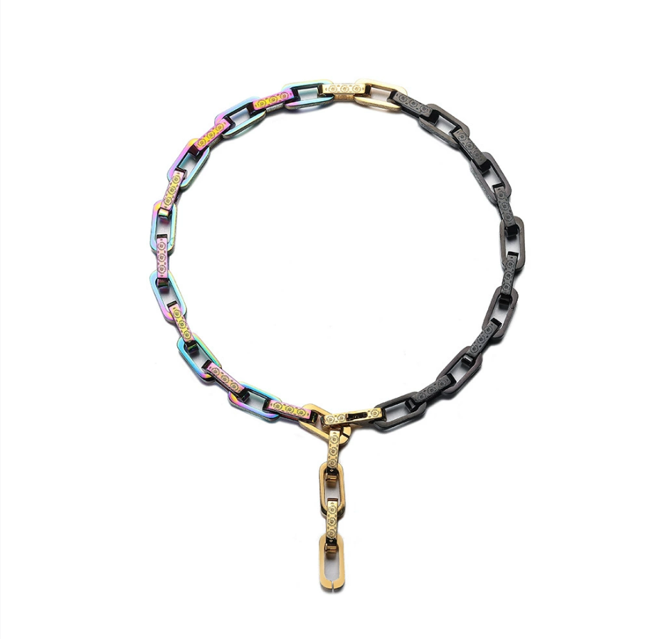 【Ice182】Hologram Link Chain Necklace