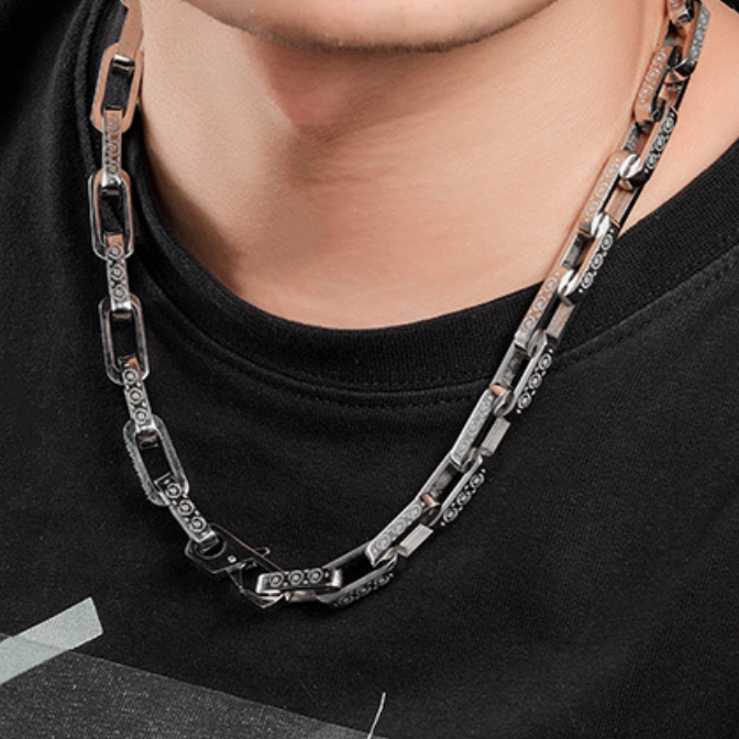 【Ice182】Hologram Link Chain Necklace