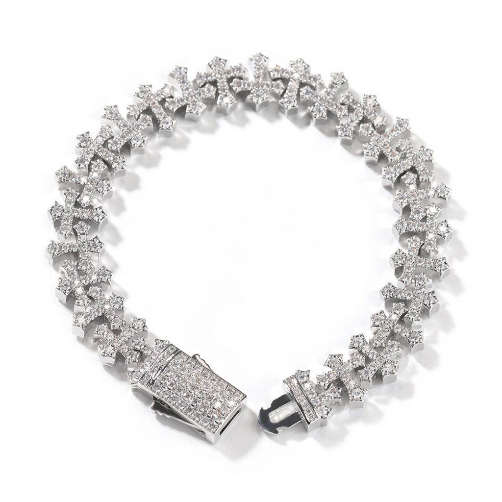 【Ice185】Chains Cross Bracelet