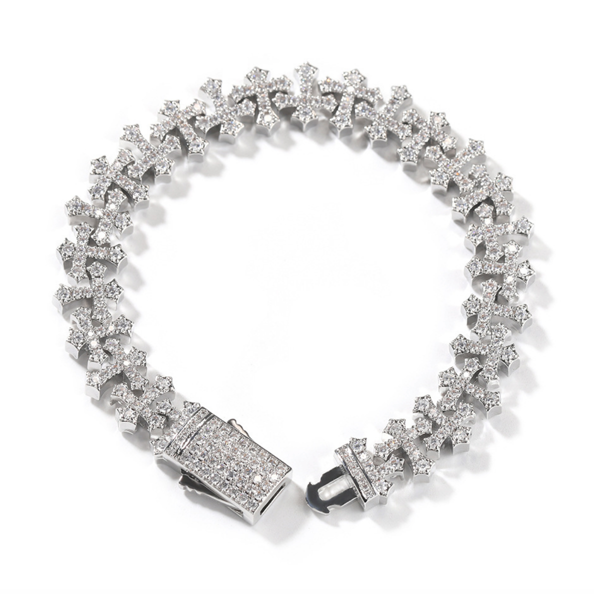 【Ice185】Chains Cross Bracelet